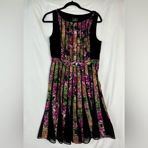 Adrianna Papell Black and Floral Dress